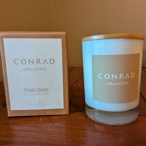 Conrad Orlando Pacific Breeze Luxury Soy Wax Candle White 3.4 oz. Fresh Scent